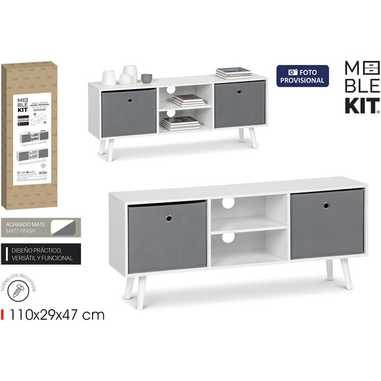 MUEBLE AUXILIAR C/2 CAJONES NW MOBLEKIT image 0
