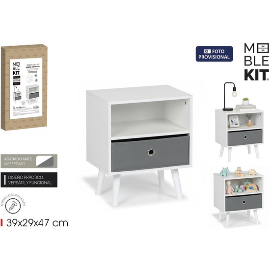 ESTANTERIA 2 NIVELES C/1 CAJON NW MOBLEKIT image 0