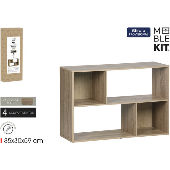ESTANTER.CUBO/RECT. 4 COMPARIMENTOS MOBLEKIT image 0