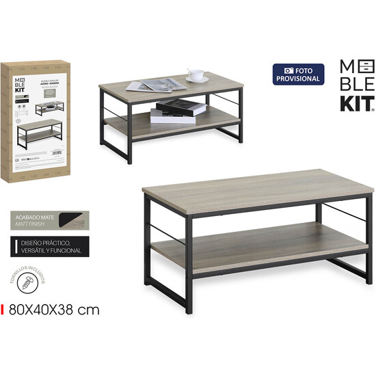 MUEBLE AUXILIAR 2 NIVELES MADMETAL MOBLEKIT image 0