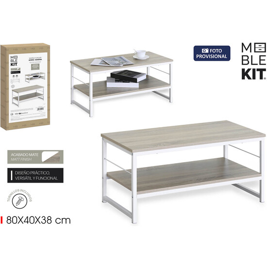 MUEBLE AUXILIAR 2 NIVELES MADMETAL MOBLEKIT image 0