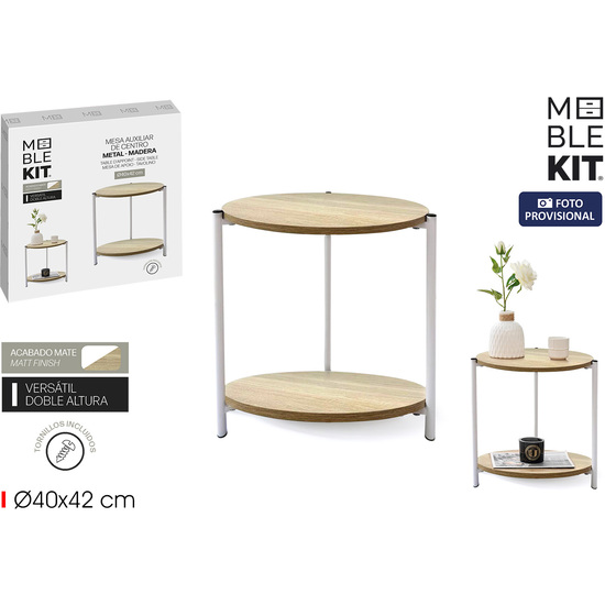 MESA AUXILIAR DE CENTRO WHITE MOBLEKIT image 0