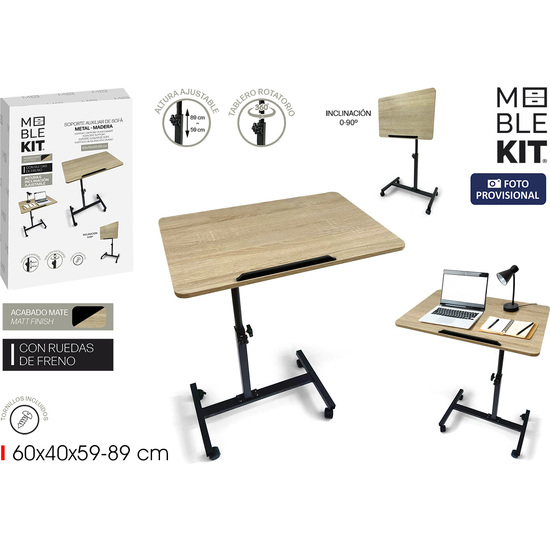 SOPORTE AUXILIAR SOFA AJUST.C/RUEDA MOBLEKIT image 0