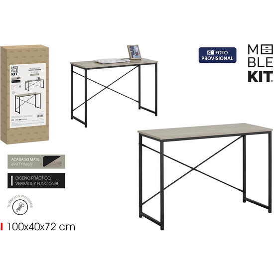 MESA ESCRITORIO MADERAMETAL MOBLEKIT image 0