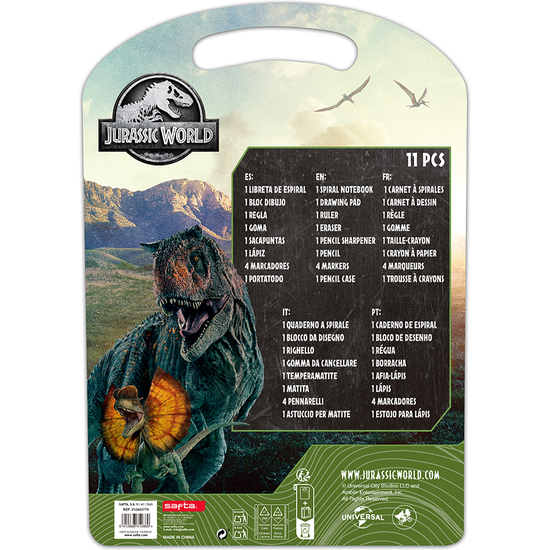 SET ESCRITURA JURASSIC WORLD image 1