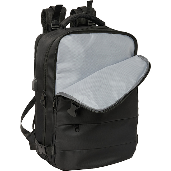 MOCHILA VIAJE CABINA PORTATIL 15,6 REAL MADRID NEGRA image 4