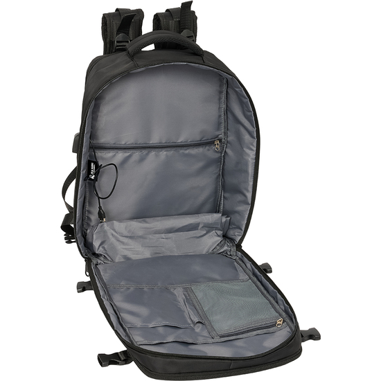 MOCHILA VIAJE CABINA PORTATIL 15,6 REAL MADRID NEGRA image 5