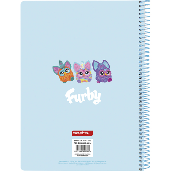 LIBRETA CUARTO 80 H. TAPAS DURAS FURBY image 1