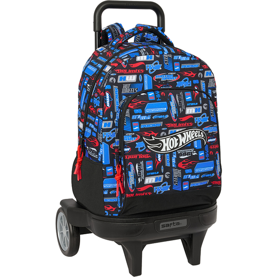 MOCHILA GDE. C/RUEDAS COMPACT EVOL. EXT. HOT WHEELS image 0