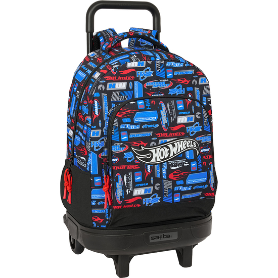 MOCHILA GDE. C/RUEDAS COMPACT EXT.SIMPLE HOT WHEELS image 0