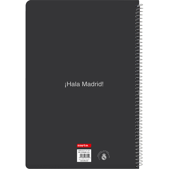 LIBRETA FOLIO 80 H. TAPAS DURAS 1DISEÑO REAL MADRID EQUIP. 25/26 image 1