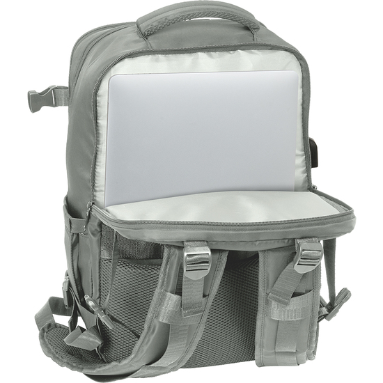 MOCHILA VIAJE CABINA PORTATIL 15,6 REAL MADRID GRIS image 6