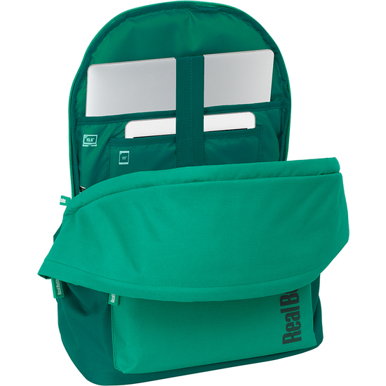 MOCHILA DOBLE PORTATIL 15,6"+USB RE AGUA REAL BETIS BALOMPIE image 4