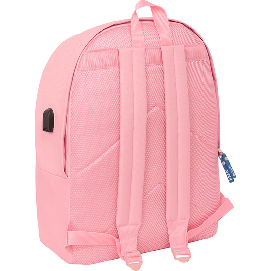 MOCHILA DOBLE PARA PORTATIL 15,6"+USB EL PULPO "ROSA" image 1