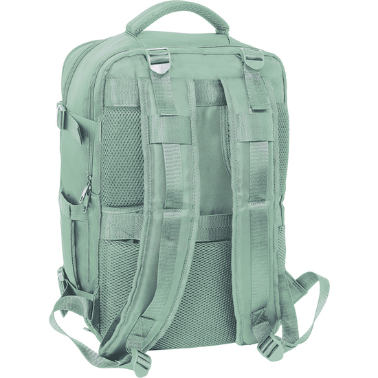 MOCHILA VIAJE CABINA PORTATIL 15,6 SAFTA "VERDE PASTEL" image 1