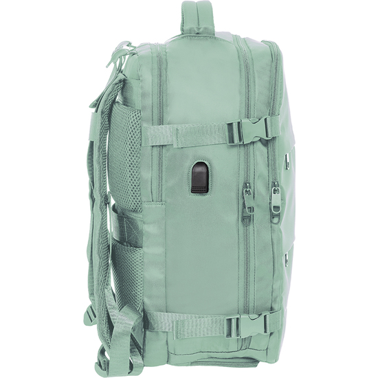 MOCHILA VIAJE CABINA PORTATIL 15,6 SAFTA "VERDE PASTEL" image 2