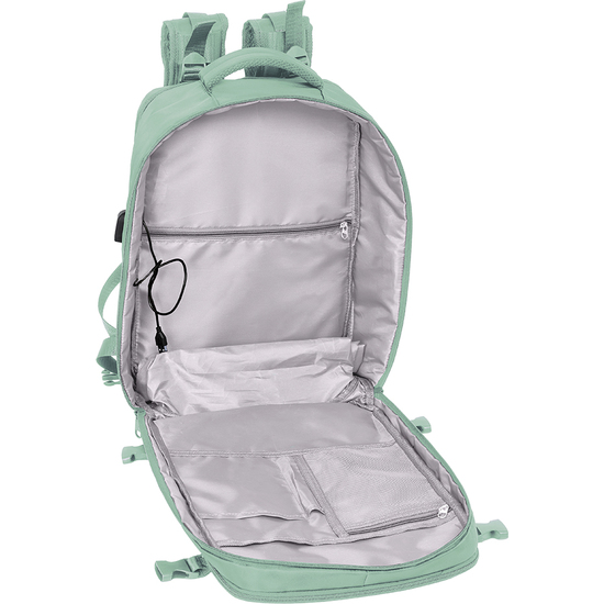 MOCHILA VIAJE CABINA PORTATIL 15,6 SAFTA "VERDE PASTEL" image 5
