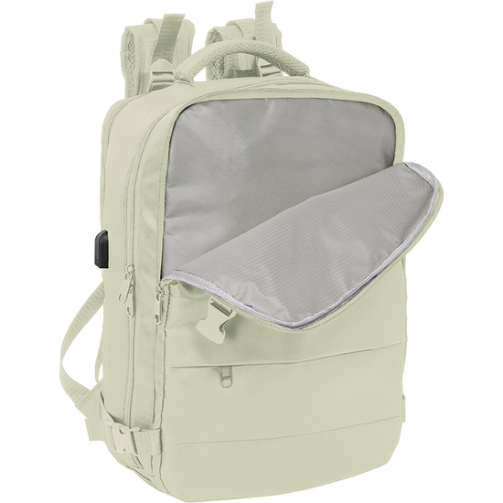 MOCHILA VIAJE CABINA PORTATIL 15,6 SAFTA "BEIGE" image 4