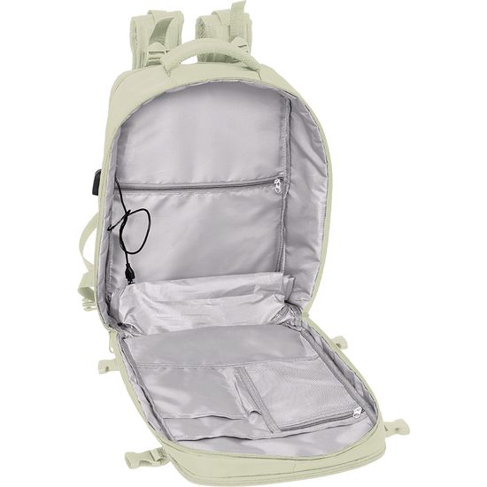 MOCHILA VIAJE CABINA PORTATIL 15,6 SAFTA "BEIGE" image 5