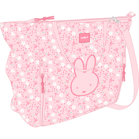 BOLSO CON BOLSILLO PARA PORTATIL 14,1 MIFFY "FLORES" image 0