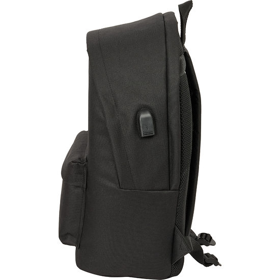 MOCHILA DOBLE PARA PORTATIL 15,6"+USB ATCO. DE MADRID TEEN BLACK image 2