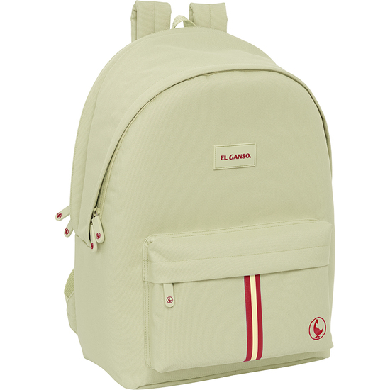 MOCHILA DOBLE PARA PORTATIL 15,6"+USB EL GANSO BASICS "BEIGE" image 0