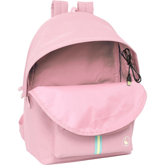 MOCHILA DOBLE PARA PORTATIL 15,6"+USB EL GANSO BASICS "PINK" image 3
