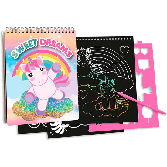 SET PAPELERIA SCRATCH ART SWEET DREAMS image 0