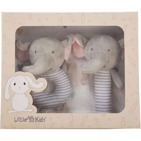 SET CAJA + MUSELINA 90X65CM + PITO+SONAJERO 20CM ELEFANTE image 1