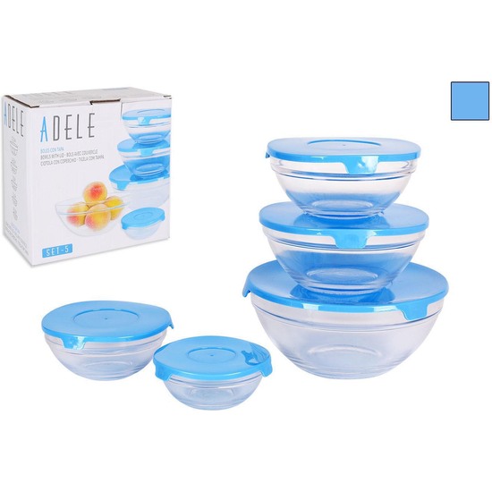 SET 5 BOLS CON TAPA AZUL ADELE image 0