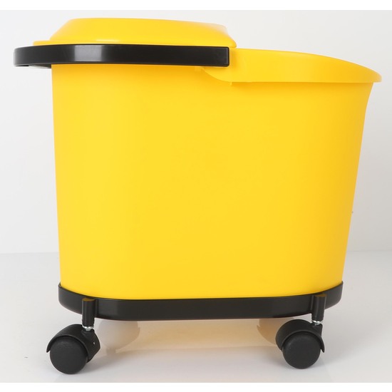 CUBO 16L C/RUEDAS. ASA Y ESCURRIDOR AMARILLO KETY image 1