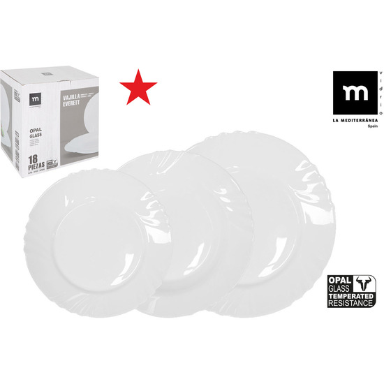 VAJILLA 18PCS RED.OPAL EVERETT MD image 0