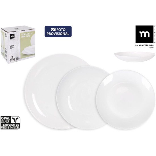 VAJILLA 12PCS RED.OPAL COUP BASIC MD image 0