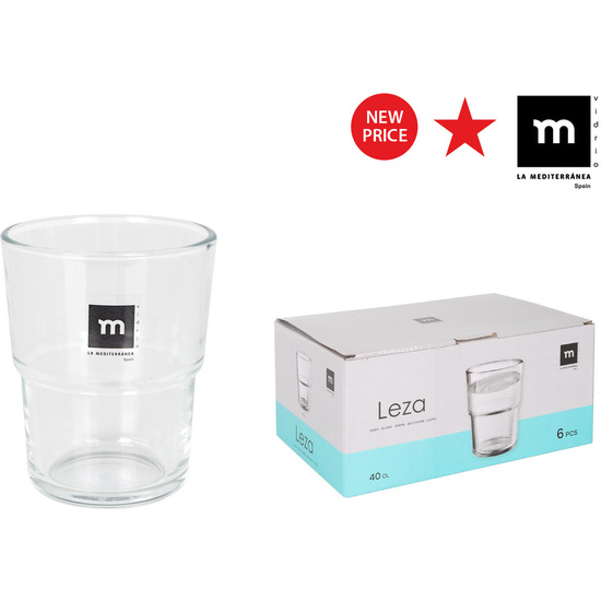 SET 6 VASOS 400ML LEZA MD image 0
