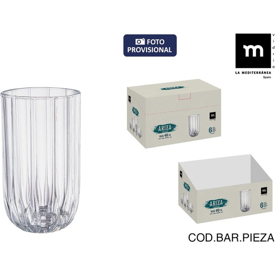 VASO 400ML ARIZA MD image 0