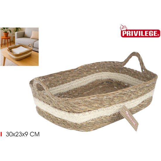 CESTA CONICA MIMBRE REC.C/ASA 30X23X9CMPRIVILEGE image 0