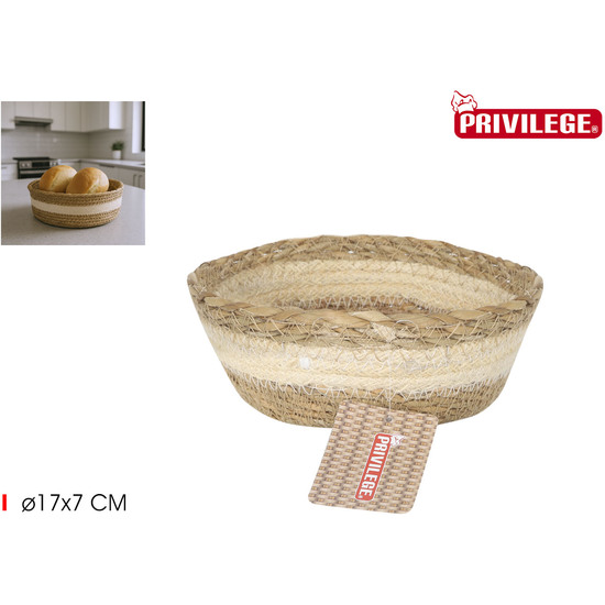 PRJ CESTA CONICA MIMBRE REDONDA  17X7CM PR image 0
