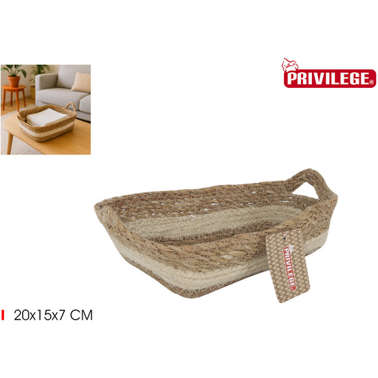 CESTA CONICA MIMBRE REC.C/ASA 20X15X7CM image 0