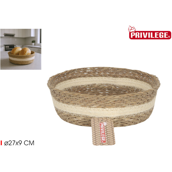 CESTA CONICA MIMBRE REDONDA  22X8CM PRIVILEGE image 0
