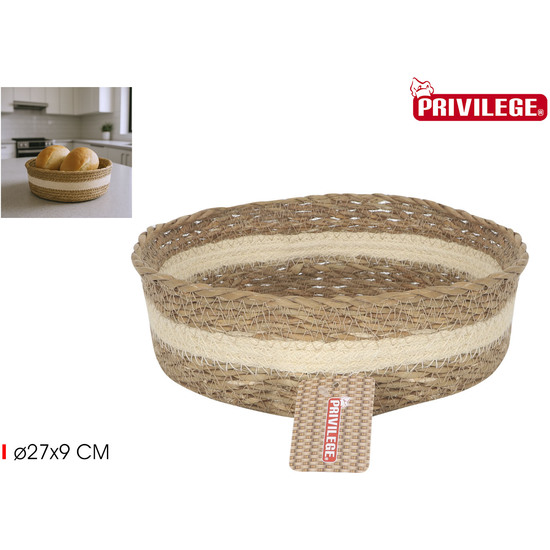 CESTA CONICA MIMBRE REDONDA  27X9CM PRIVILEGE image 0
