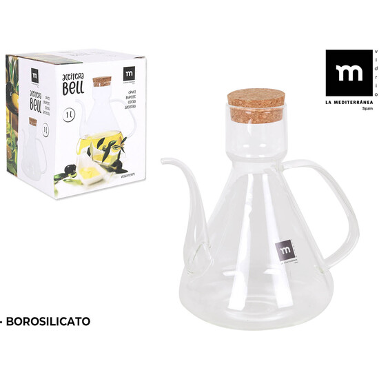 ACEITERA BOROSILICATO C/TAPON 1000CC BELL image 0