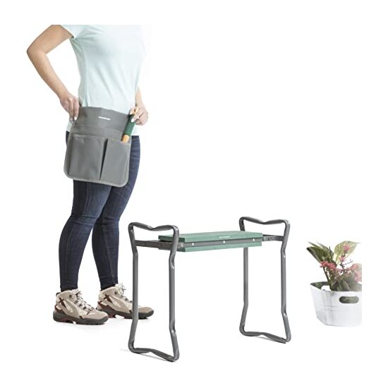 -48- BANCO DE JARDINERIA PLEGABLE CON BOLSA PARA H image 5