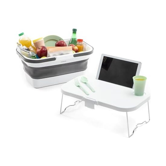 -80- CESTA DE PICNIC PLEGABLE CON TAPAMESA PICKNIN image 0
