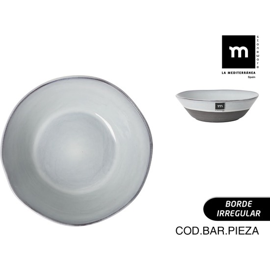 PLATO HONDO 187X52CM BLACK CLAY MD image 0