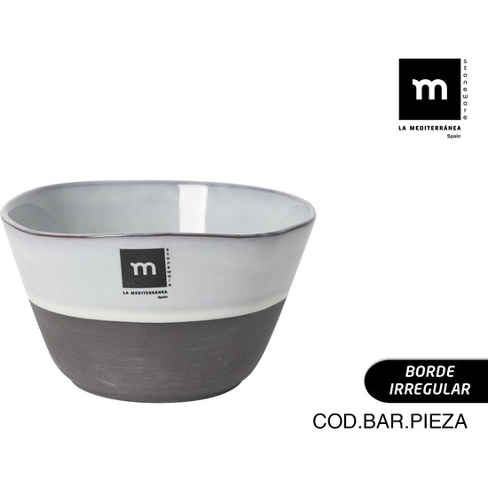 BOL 600ML 13.5X7.7CM BLACK CLAY MD image 0