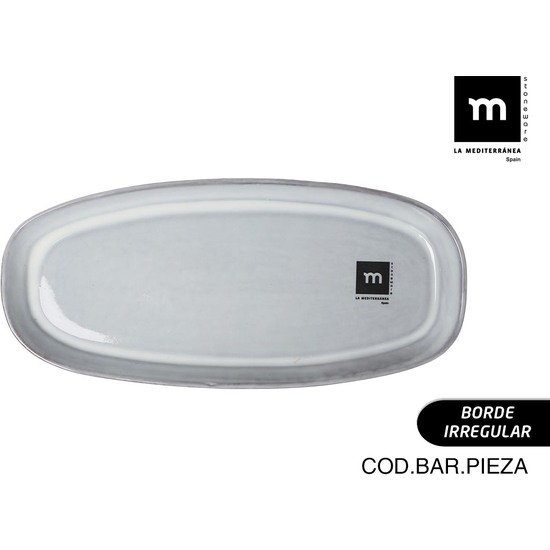 FUENTE OVAL 24.5X11.2X2CM BLACK CLAY MD image 0