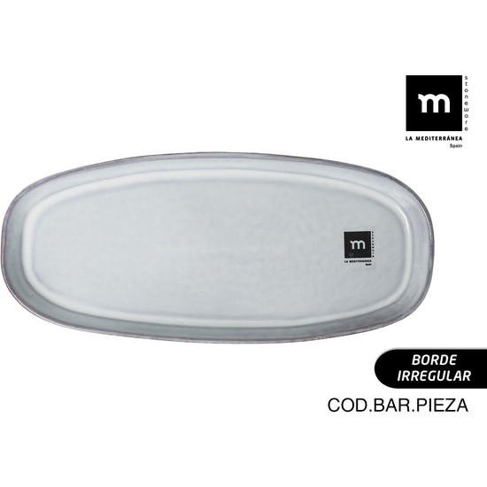 FUENTE OVAL 28.5X12.7X2.2CMBLACK CLAY MD image 0