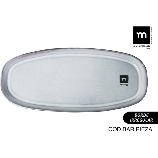 FUENTE OVAL 32X14.2X2.3CM BLACK CLAY MD image 0