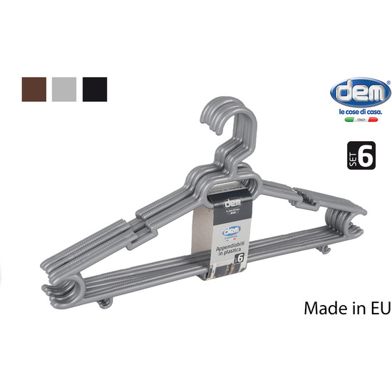 SET 6 PERCHAS PLAST. 43X22CM COLORES image 0