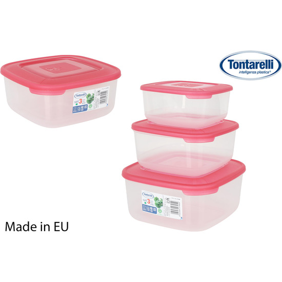 SET 3 FIAMBRERAS CUADR. 1/1.5/2.5L T/CHERRY image 0